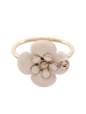 Chanel Cc Logo Flower Ring Metal #299316C74B